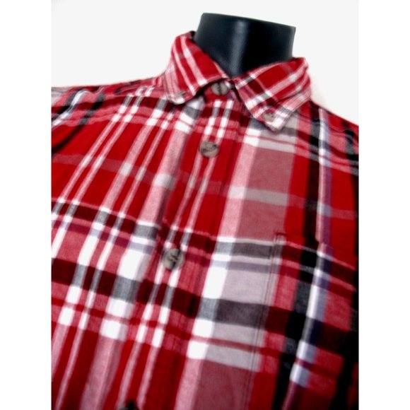 Canyon Guide Men Western Shirt Athletic Fit L/S Sz XLT Red/White/Gray plaid. - Picture 3 of 10
